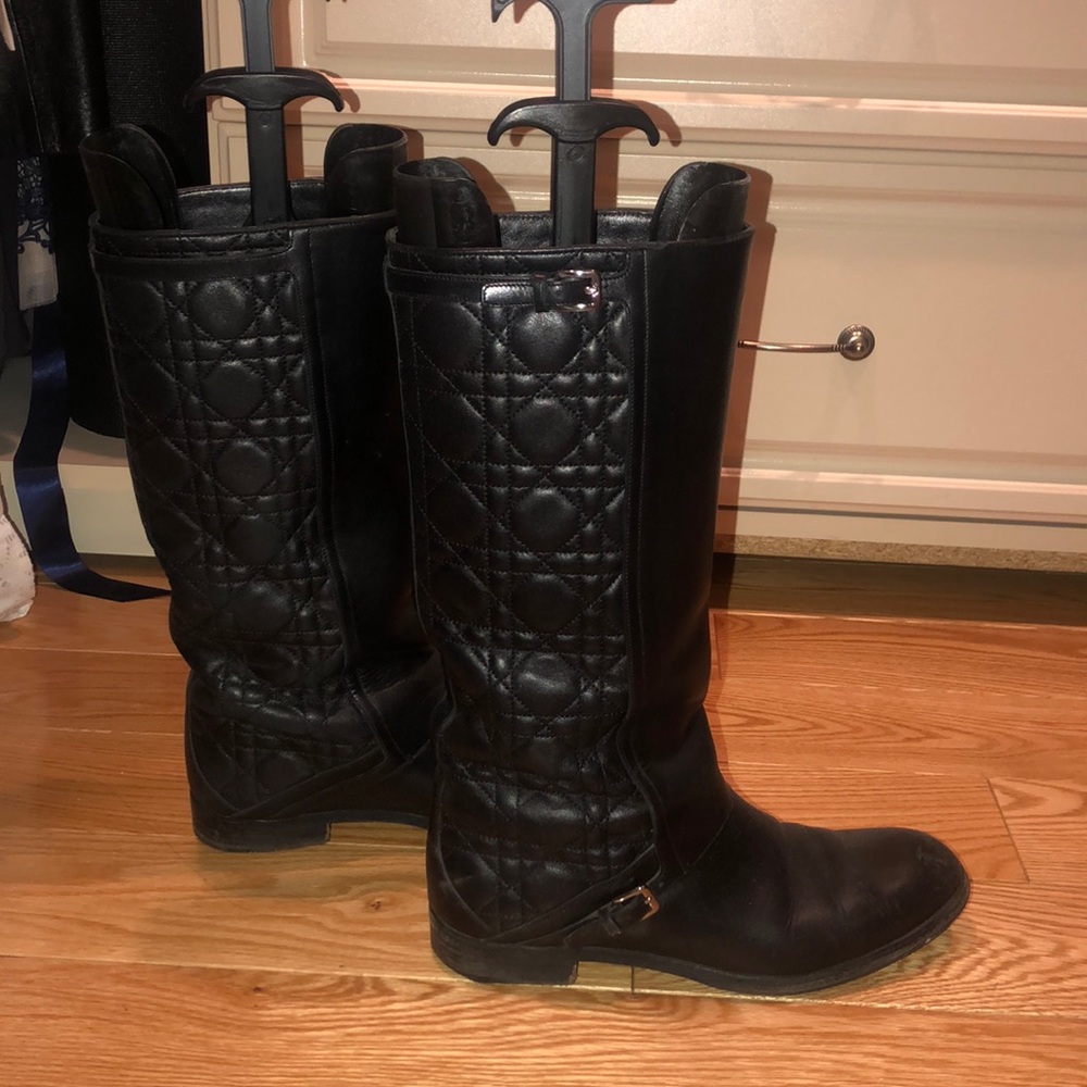 Dior Black Rare Christian Quilted Cannage - Picture 3 of 4